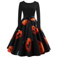 thumbnail image 1 of Robe de Soirée Rétro Country Rock Robe de Bal Bohème Printemps Automne Robe de Soirée Formelle Robe de Cocktail, 1 of 5