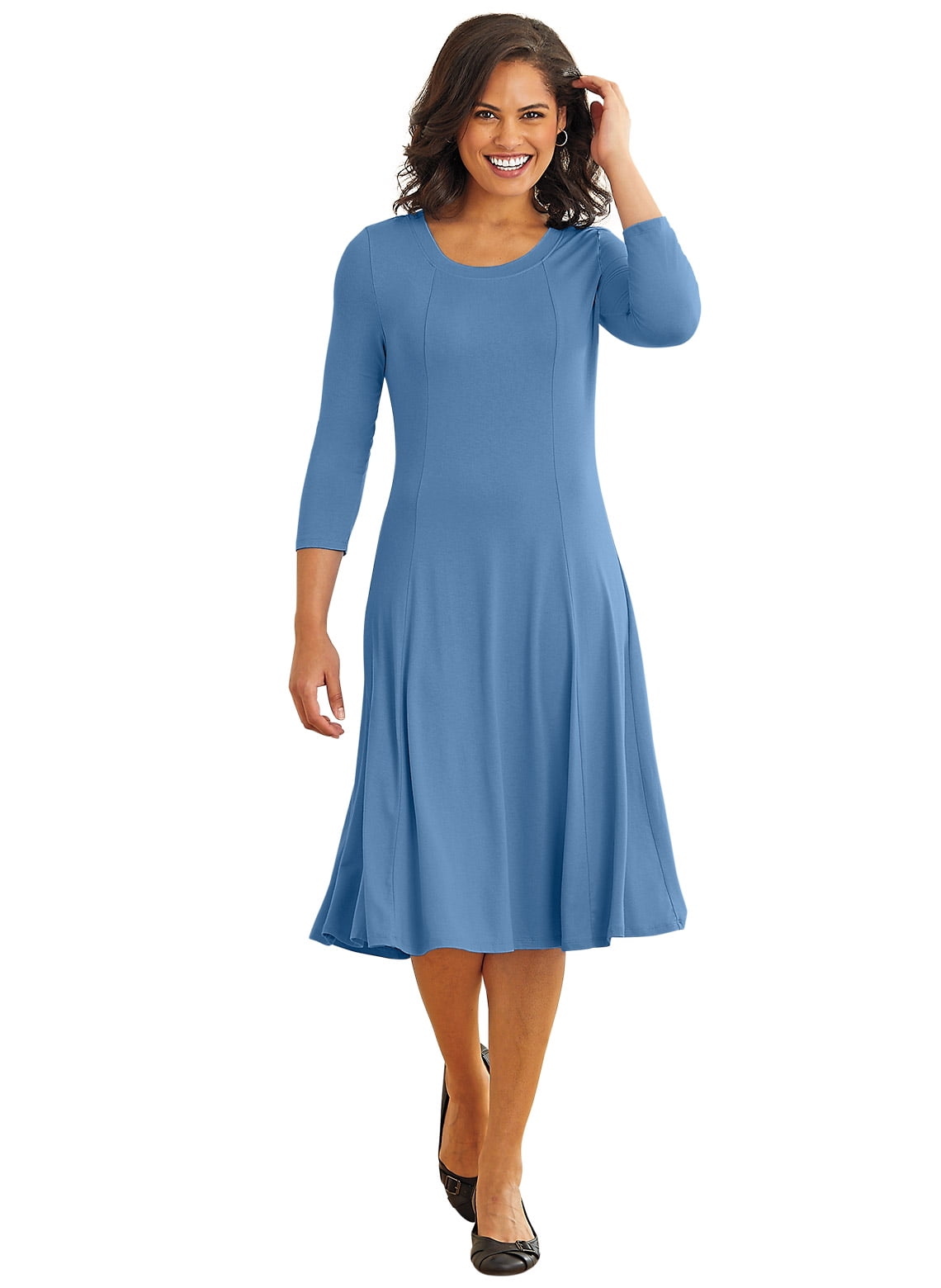 A-Line Flare Dress by Easy Essentials - Walmart.com