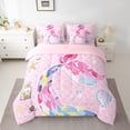 thumbnail image 2 of Castle Fairy Ocean Mermaid Twin Bedding Sets,Sea Princess Bedding Comforter Set, 2 of 8