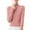 378#Pink, variant on Womens Turtleneck Long Sleeve Sweater Tops Casual Soft Knit Fit Lightweight Basic Pullover 2025 Fall Work Outfits