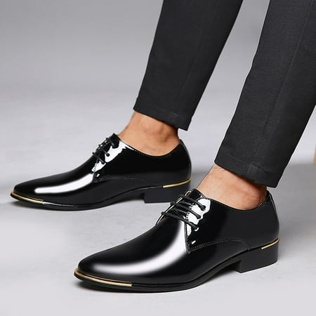 

YTJX Classical Style Mens Casual And Business Leather Pointed Shoes