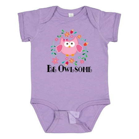 

Inktastic Girl Owl Be Owlsome Gift Baby Girl Bodysuit
