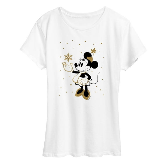Disney - Minnie Snowflakes - Women's Short Sleeve Graphic T-Shirt