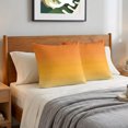 thumbnail image 6 of Pillow Covers 24x24 Set of 2, Burnt Orange Ombre Striped Throw Pillow Covers Decorative Couch Cushion Cover, Farmhouse Gradient Line Microfiber Soft Square Pillowcases for Bedroom Living Room Sofa, 6 of 9