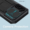 thumbnail image 4 of Compatible Samsung Galaxy S22 Ultra Metal Silicone Case with Screen Protector and Camera Cover Mens,Shockproof Aluminium Rugged Metal Case for Samsung S22 Ultra Phone Case with Kickstand Black, 4 of 15