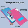 thumbnail image 6 of ELEHOLD Rugged Hybrid Case for Samsung Galaxy Tab S9 Plus 12.4 Inch, Tri-Layers Hard PC Soft Silicone Hidden Kickstand Anti-Scratch Shockproof Heavy Duty Case for Samsung Tab S9+ 2023,Rose+Blue, 6 of 7