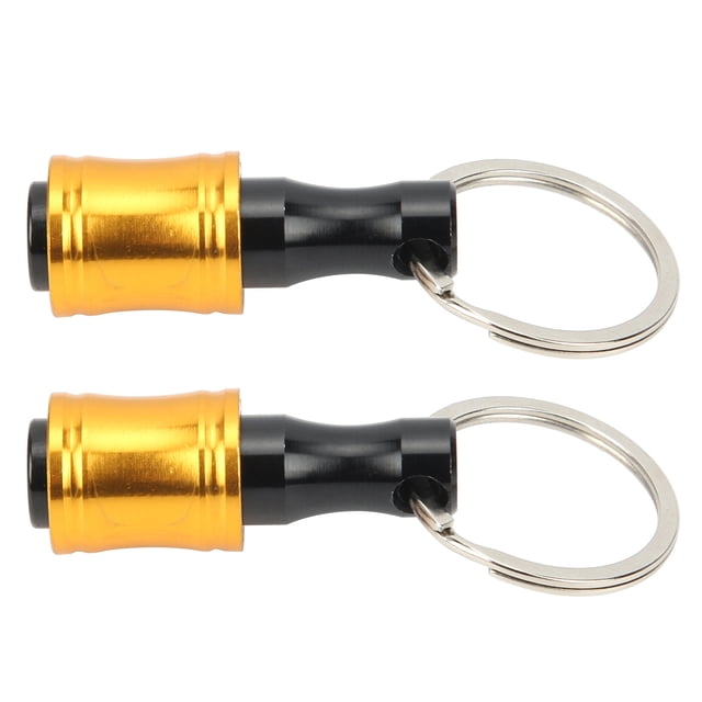 LAFGUR Keychain Screwdriver Bits Holder,Screwdriver Extension Bar,2Pcs Aluminum Alloy Keychain Screwdriver Bits Holder Quick Release Extension Bar