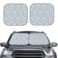thumbnail image 2 of Yiaed Cartoon Animals Print Car Front Windshield Sun Shade,Foldable Anti-UV Car Sunshade for Front Window for Most Vehicles-Small, 2 of 5