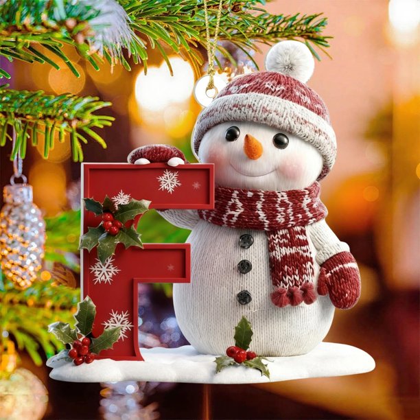 Adornos navideños, adornos navideños, regalos navideños, 26 letras, decoración para árbol de Navidad, colgante, adornos para árbol de Navidad, adornos navideños DIY, decoración navideña, decoración co