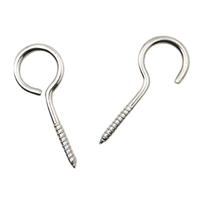 10 piezas de tornillo de ojal cerrado M4 50, perno de ojo de acero galvanizado, gancho de tornillo resistente