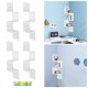 thumbnail image 1 of Yescom 4 Pack 3 Tiers Wall Mount Corner Shelf Display Shelves Organizer Gradienter Dorm, 1 of 4