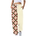 thumbnail image 2 of Xdegoge Sweatpants Women Baggy Loose Fit High Waisted Drawstring Elastic Waist Printed Pants Workout Gym Sweatpants Fashion Track Pants with Pockets Fashion Outfits Joggers Pantalones Multicolor S, 2 of 6