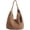 Brown, variant on Hand-woven Soft Large Straw Shoulder Bag with Black Tassels Boho Straw Handle Tote Retro Summer Beach Bag Rattan Handbag