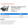 thumbnail image 2 of Water Pump - Compatible with 1991 - 1993 Chevy Caprice 1992, 2 of 2