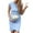 Light blue, variant on Maternity Dresses for Women 2024 Summer New Round Neck Sleeveless Solid Color Printing Cute Dress Casual