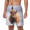 thumbnail image 2 of Uemuo Cow Pattern Mens Swim Trunks Quick Dry Board Shorts with Mesh Lining, Stretch Beach Shorts Quick Dry No-Chafing Board Shorts-Small, 2 of 9