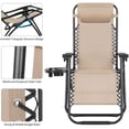 thumbnail image 2 of CozyBox Portable Zero-Gravity Chair with Pillow Beige, 2 of 5