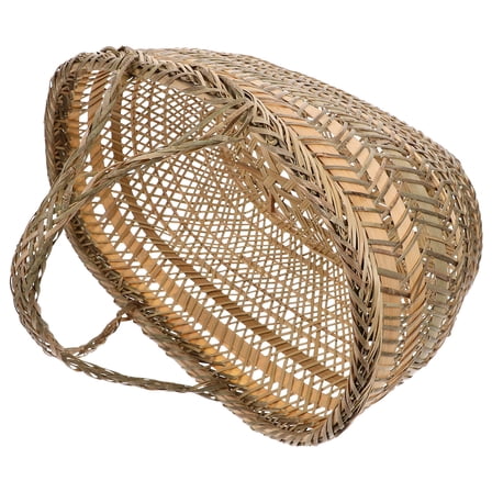 Amosfun Fruit Container Basket Bag 1Pack Hand-Woven