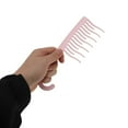thumbnail image 4 of Unique Bargains 1 Pc Simple Durable Hair Comb Pink PP Wheat Straw, 4 of 6