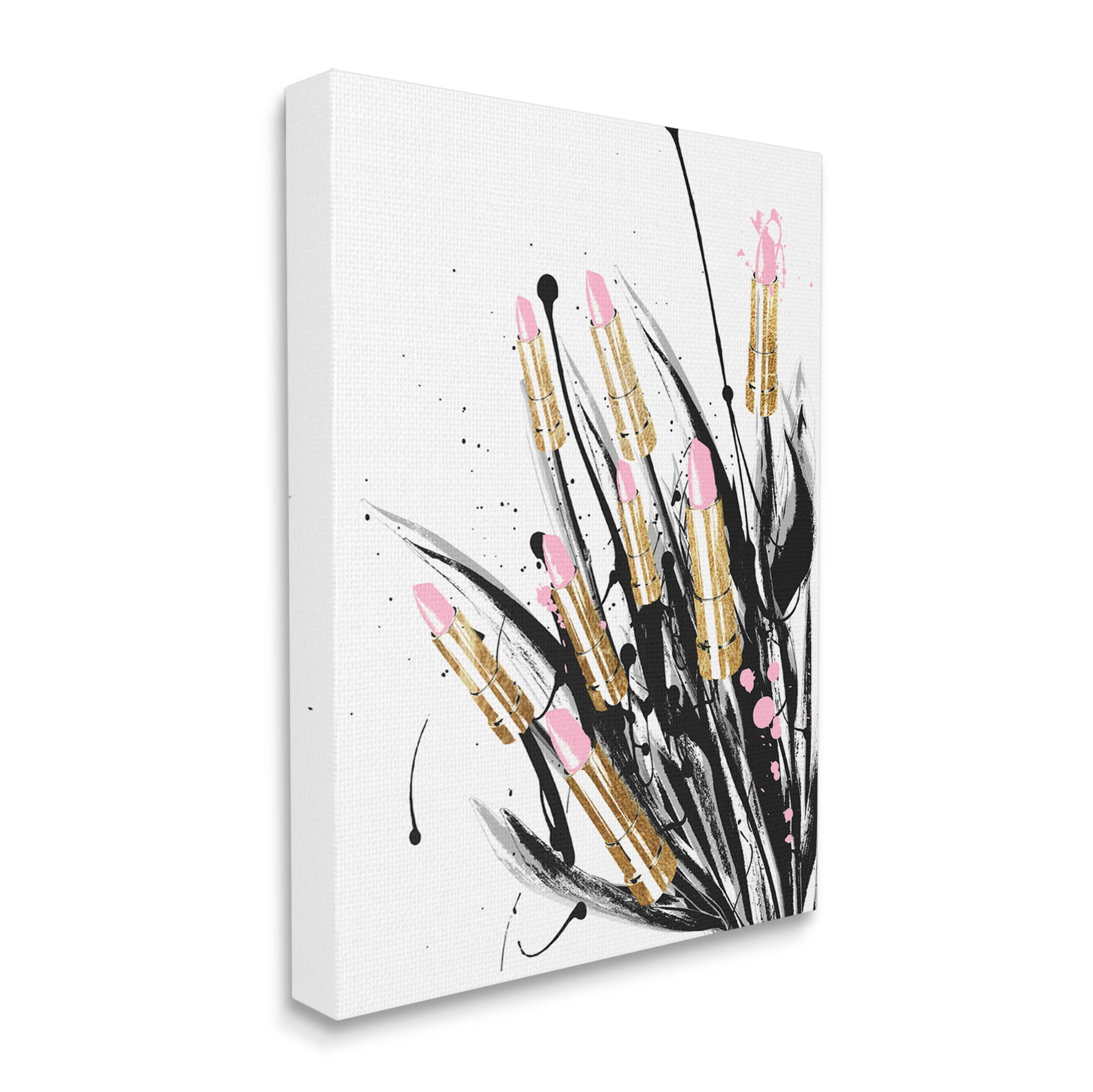 Stupell Industries Contemporary Lipstick Glam Makeup Graphic Art Gallery Wrapped Canvas Print Wall Art, Design by Lil' Rue