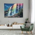 thumbnail image 2 of ONETECH Blacklight Galaxy Tapestry Trippy Planet Tapestry Waterfall Landscape Tapestry Fantasy Mountain Wave Wall Tapestry Mysterious Neon Plants Wall Hanging for Room, 2 of 7
