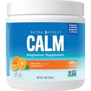 Natural Vitality CALM, Magnesium Powder For Stress Relief, Orange, 8 Ounces