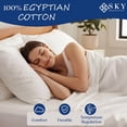 thumbnail image 4 of 100% Egyptian Cotton Full Sheets - 400 Thread Count Sateen Weave, Cooling, Hotel Luxury 4 Piece Full Size Bed Sheets Set with 15" Deep Pockets, Breathable Cotton Full Size Sheets - White, 4 of 7