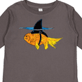 thumbnail image 4 of Inktastic Funny Goldfish with Shark Fin Boys or Girls Long Sleeve Toddler T-Shirt, 4 of 5