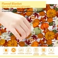 thumbnail image 5 of Fall Throw Blanket - Pumpkin Maple Leaf Autumn Blanket - Thanksgiving Fall Decor Gift - Ultra Plush Cozy Lightweight Thanksgiving Pumpkin Blanket for Sofa,Bed,Couch - 50"x60"-Teens/Travel Size, 5 of 6