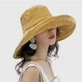 thumbnail image 5 of Hontri Sun Hat on Sale, Women's Japanese Foldable Solid Color Leides Fisherman Hat Elegant Beach Hat Beach Hat Yellow, 5 of 9