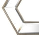 thumbnail image 4 of Espejo de pared Benzara Toby de 30 x 36 cm con marco de madera con doble hexágono, 4 of 6