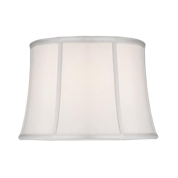 Stiffel 13 x 16 x 11 in. Ivory Shadow Softback Modified Bell Lamp Shade with Brass Top Ring
