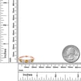 thumbnail image 6 of Gem Stone King 18K Rose Gold Plated Silver Yellow Citrine and E - F Lab Grown Diamond Wedding-Bands Ring for Women | 1.31 Cttw | Round 4MM | Gemstone November Birthstone | Size 7, 6 of 6