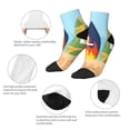 thumbnail image 5 of Pofeuu Hello Summer3 Print 30cm Socks, Adult Running Hiking Socks for Youth and Adult, 5 of 7