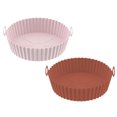 thumbnail image 1 of Sartén de silicona para freidora de aire, freidora de aire Revestimiento de silicona Cesta de freidora de aire antiadherente redonda segura para alimentos Accesorios para horno, 1 of 5