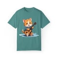 thumbnail image 2 of Cute Cat Playing Guitar Comfort Colors Unisex T-Shirt, 2 of 4