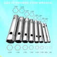 thumbnail image 4 of 10 Pcs Dual - Ended Shower Valve Socket Wrench Set Faucet Nut Removal Tool for Removing Tub & Shower Valve Plumbers Socket Set Compatible Extended Spark Plug Wrench 6-22 mm, 4 of 7