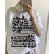 thumbnail image 3 of Camiseta con estampado de letras coreanas y japonesas para mujer, remera holgada informal de algodón, playera blanca de gran tamaño con estampado Harajuku, 3 of 3