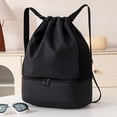 thumbnail image 4 of Swimming Backpack Dry Wet Separation Waterproof Gym Bag Drawstring Backpack Shoe Compartment Travel Sports Bag Beach Pool Gear Storage Bag Outdoor Activity, 4 of 6