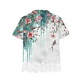 thumbnail image 4 of Tbopshirt Girls Clothes,Kids Fashion Casual Gifts for Girls,Girl T Shirts Size 3-14 Crewneck Layered Print Short Sleeve Cute Kids Blouse Lace Tee Top, 4 of 4