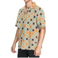 thumbnail image 2 of joogoo Men's Hawaiian Shirt Geometry Circle Print Short Sleeve Casual Button Down Shirts XL, 2 of 6