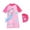 Pink3, variant on Miaoju Girls One Piece Swimsuit Size 8 Cutout Waist Tankini for Girls Quick Dry Tropical Print Bathing Suit Swimwear Set Girl Removable Chest Pad