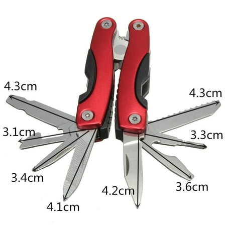 CableVantage Outdoor Survival Stainless Steel Multi Tool Plier 9 In 1 Portable Compact (Best Compact Multi Tool)
