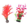 thumbnail image 1 of unbranded 2Ud Artificiales Para Acuarios Rojas Con Base Decorativa Para Pecera, 1 of 8