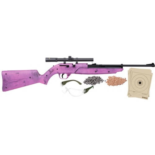 Crosman 760 Pumpmaster .177 Caliber Multi-Pump Air Rifle with Scope, includes Kit, Pink by Crosman Corporation