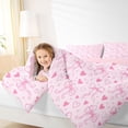 thumbnail image 3 of Erosebridal Dreamy Pink Bow Tie Full Size Comforter Sets 3 Pieces for Girls,Kids Teens Cartoon Love Heart Bedding Sets,Pink Reversible,Super Cozy Room Decor, 3 of 6