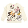 thumbnail image 3 of Disney Daisy Duck Figaro Minnie Mouse Fleece Drop Shoulder Sweatshirt and Jogger Pants Outfit Set Newborn to Little Kid, 3 of 5