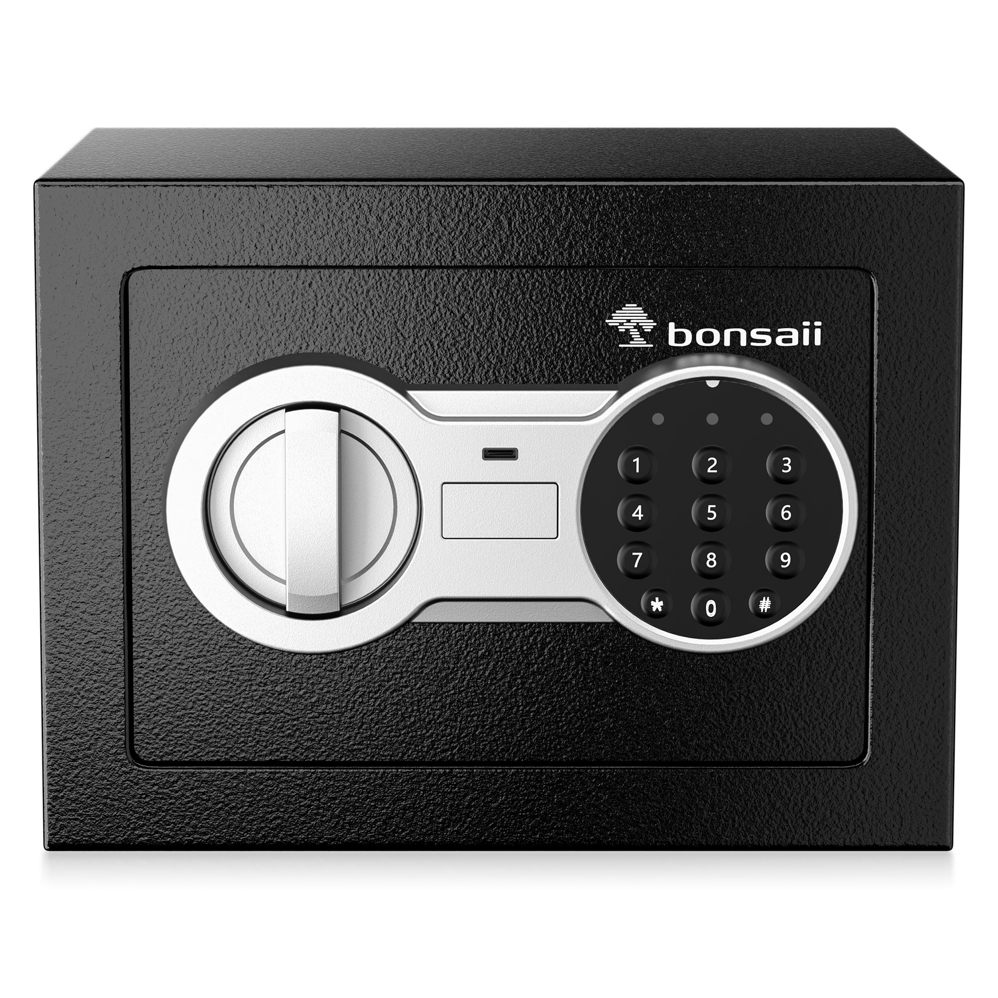 Bonsaii 0.23 Cubic Feet Safe Electronic Digital Security Small Money Safe Box with Keypad Lock & Key Lock