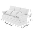 thumbnail image 2 of UPGRATOR Mini Sofa Figurine White Cotton 1 Set Living Room, 2 of 8
