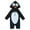 Black, variant on LNMQLPDBS Unisex Kids Bathing Suits Cartoon Cute Penguin Printed Swimwear Beach Long Sleeve Hooded Onesie Swimsuit with Ziper Girls Rash Guard Swimsuit Boys Rashguard Swim Set Black 2-3 Years
